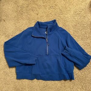 Lululemon blue half zip scuba